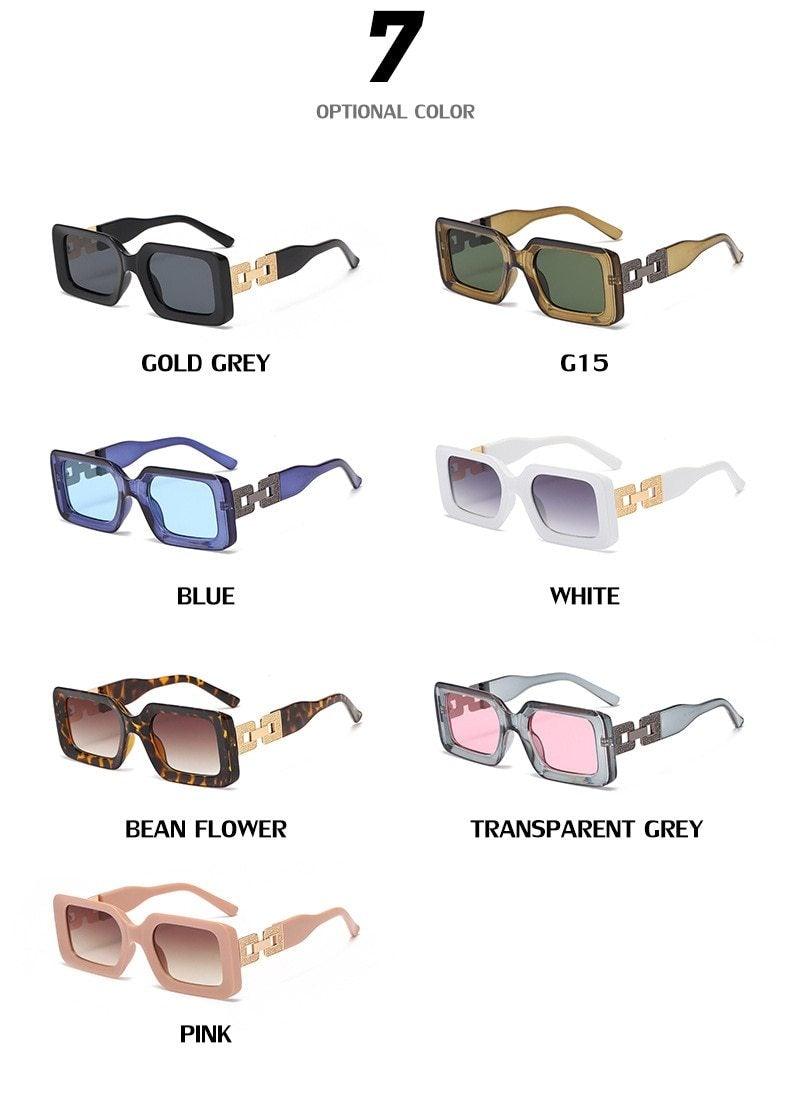 Stevvex Small Vintage Rectangle Sunglasses – UV400 Lightweight