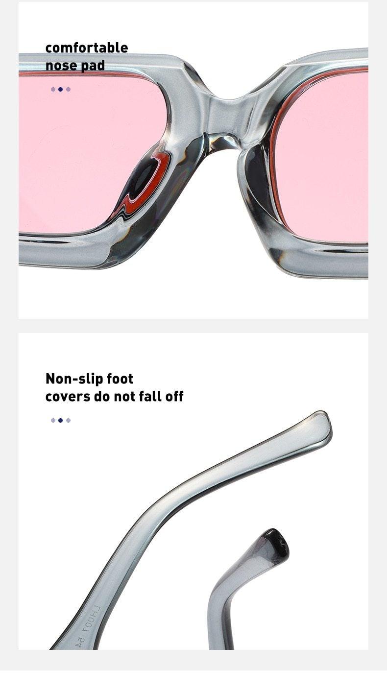 Stevvex Small Vintage Rectangle Sunglasses – UV400 Lightweight