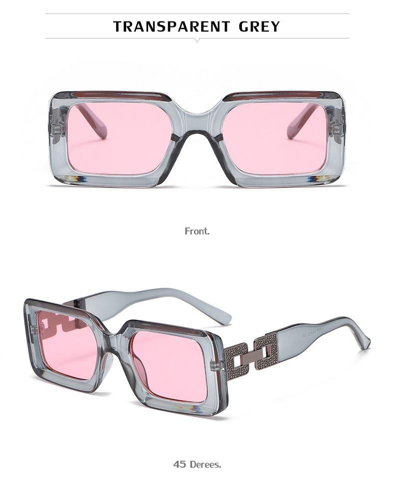 Stevvex Small Vintage Rectangle Sunglasses – UV400 Lightweight