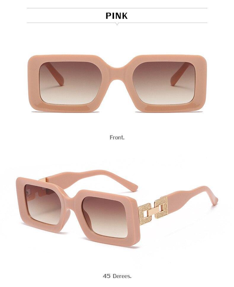 Stevvex Small Vintage Rectangle Sunglasses – UV400 Lightweight