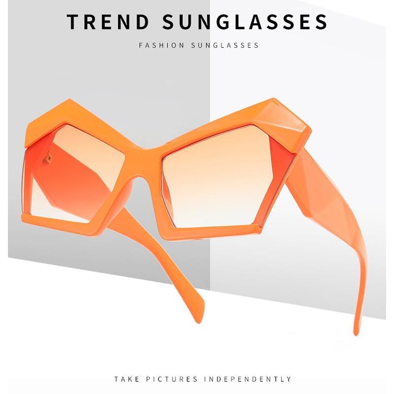 Stevvex Oversized Square Cat Eye Polarized Sunglasses – UV400
