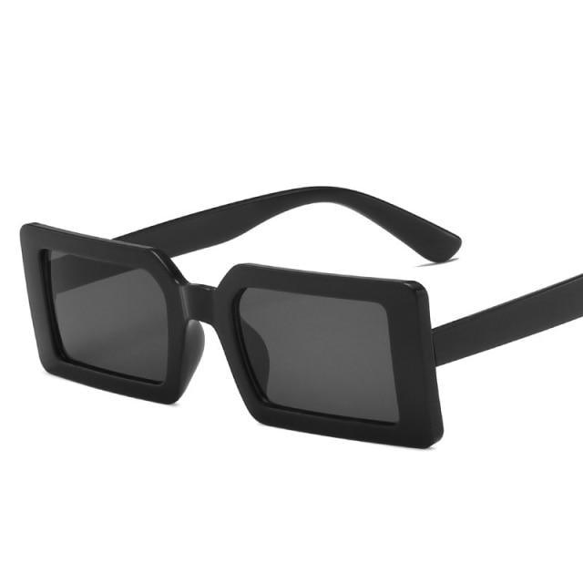 Stevvex Small Retro Rectangle Sunglasses – UV400 Mirror