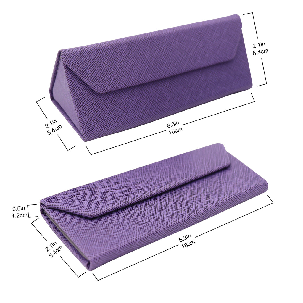 Purple Vegan Leather Glasses Case
