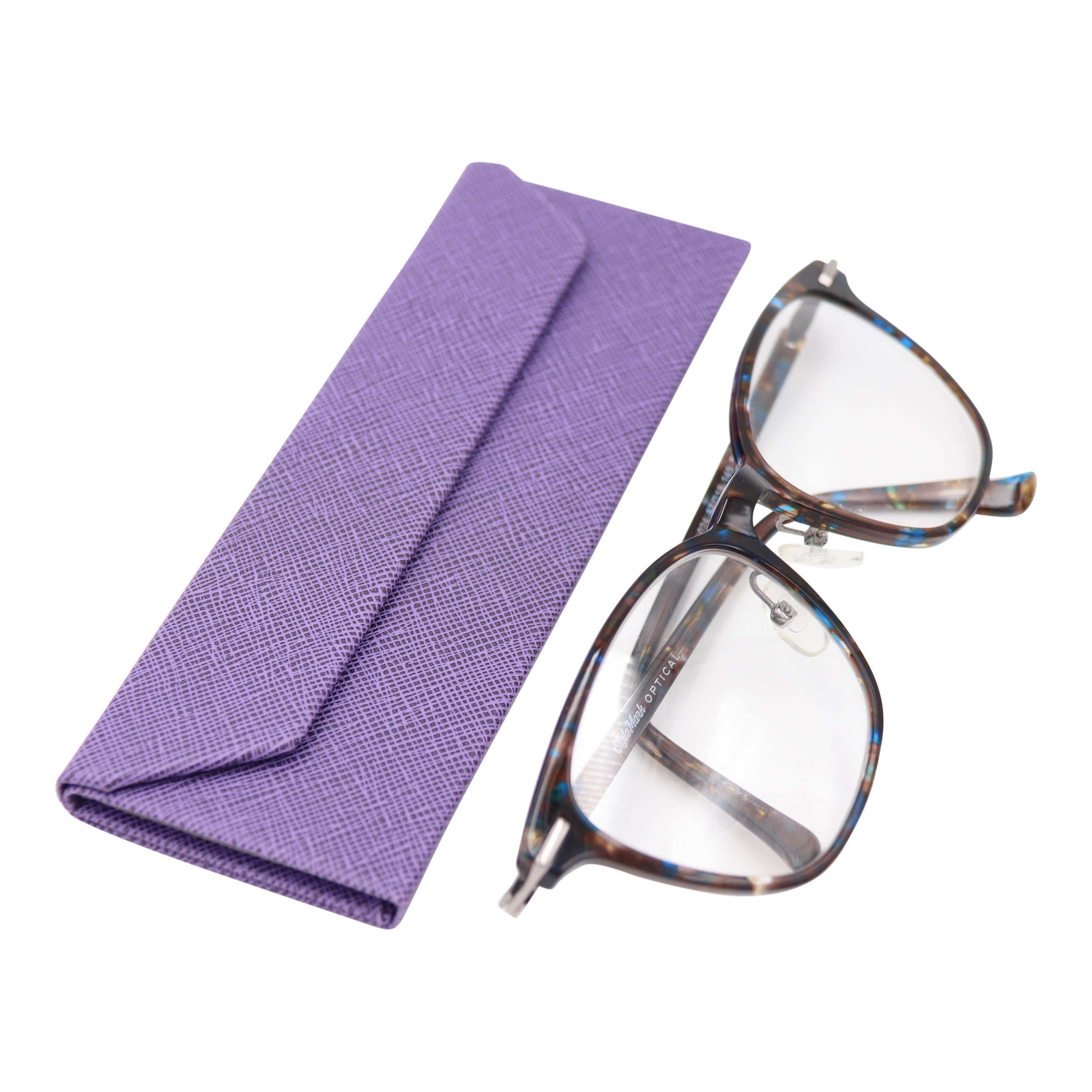 Purple Vegan Leather Glasses Case