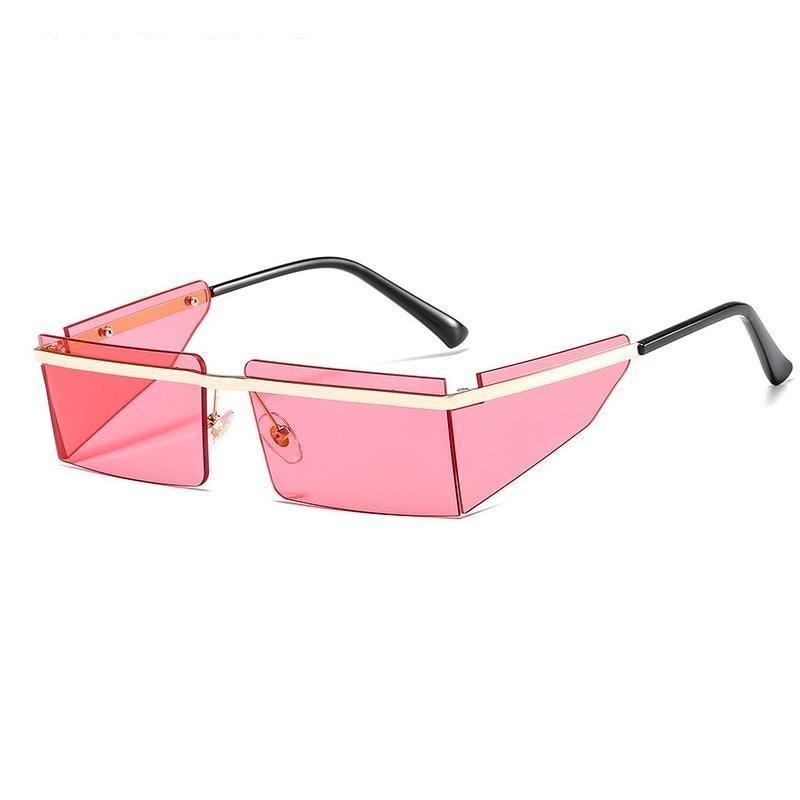 Stevvex Frameless Rectangle Sunglasses – Candy Color UV400