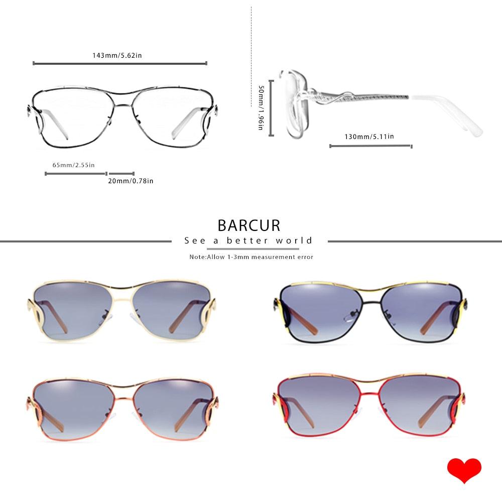 BARCUR Oversized Gradient Polarized Sunglasses for Women
