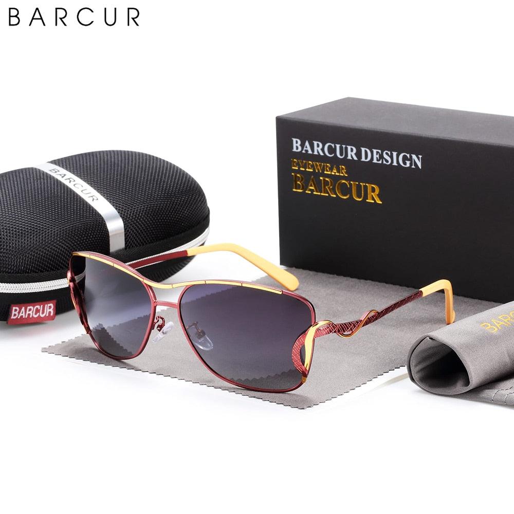 BARCUR Oversized Gradient Polarized Sunglasses for Women