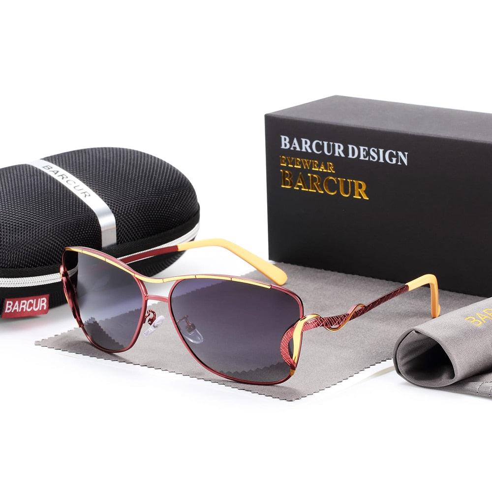 BARCUR Oversized Gradient Polarized Sunglasses for Women