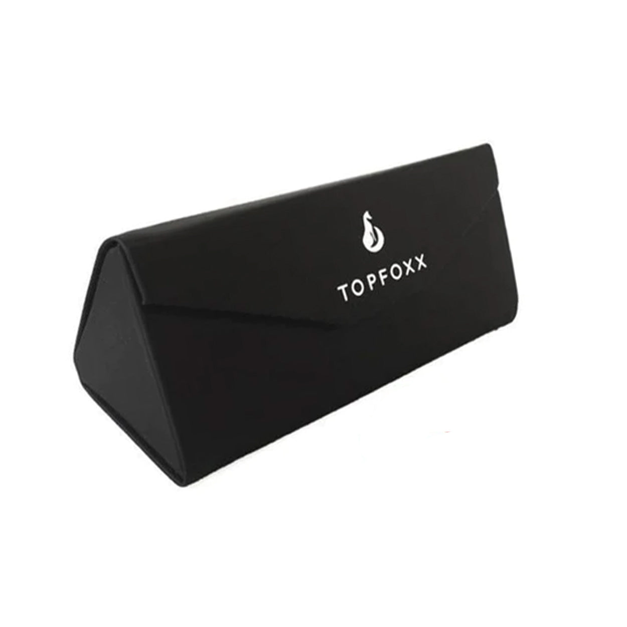 TopFoxx Black Foldable Sunglasses Case — Matte Finish, Velvet Interior