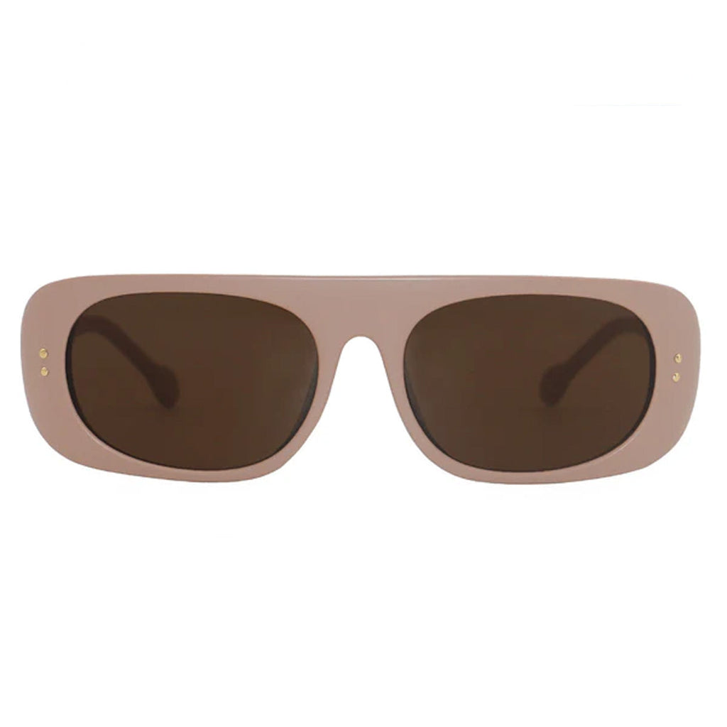 TopFoxx Claim It Pink Rectangular Wrap Sunglasses