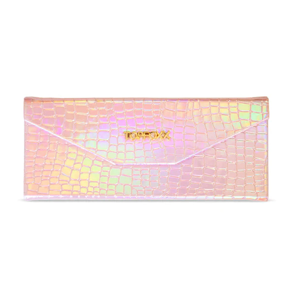 TopFoxx Nude Foldable Holographic Sunglasses Case — Iridescent & Lightweight