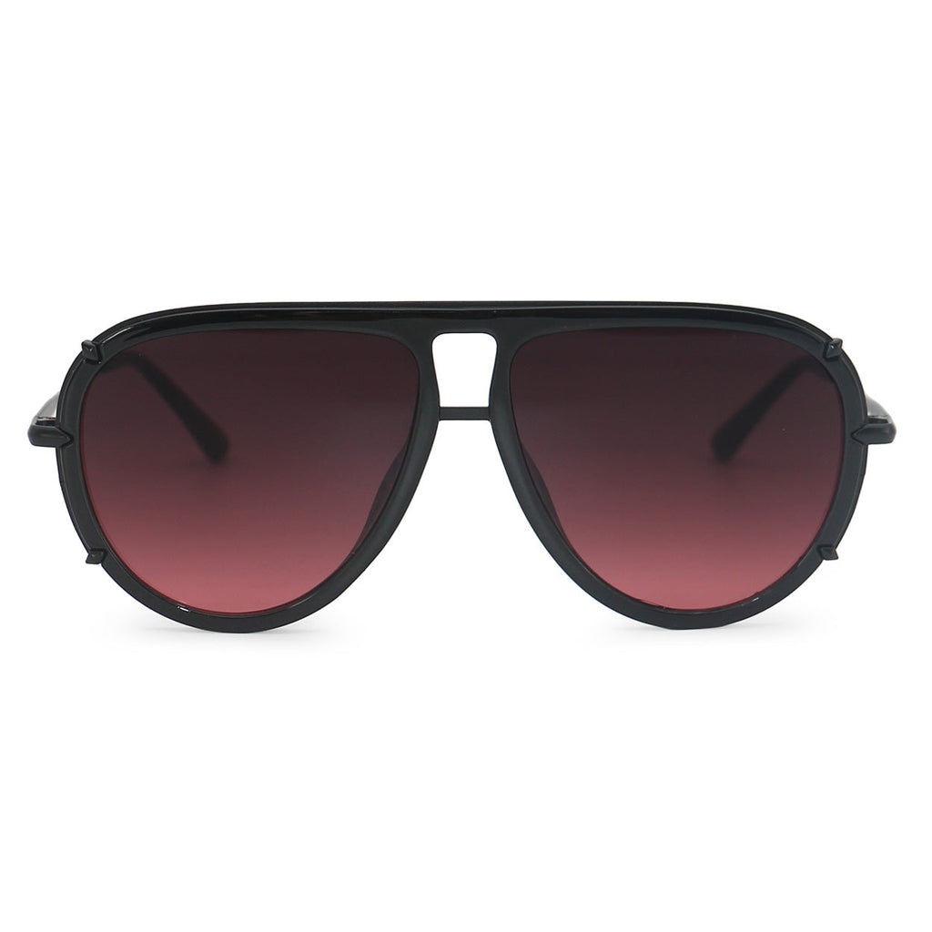 TopFoxx Ivy Luxe Ruby Tangle-Free Round Aviator Sunglasses