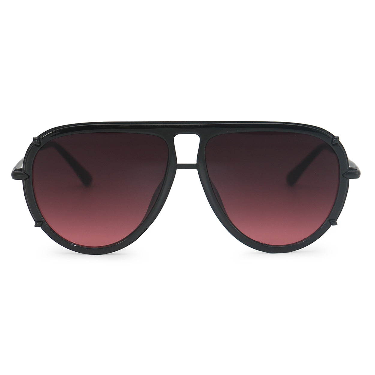 TopFoxx Ivy Luxe Ruby Tangle-Free Round Aviator Sunglasses