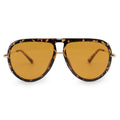 TopFoxx Ivy Luxe Yellow Tangle-Free Round Aviator Sunglasses