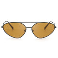 TopFoxx Lucky Star Yellow & Black Cat Eye Aviator Sunglasses