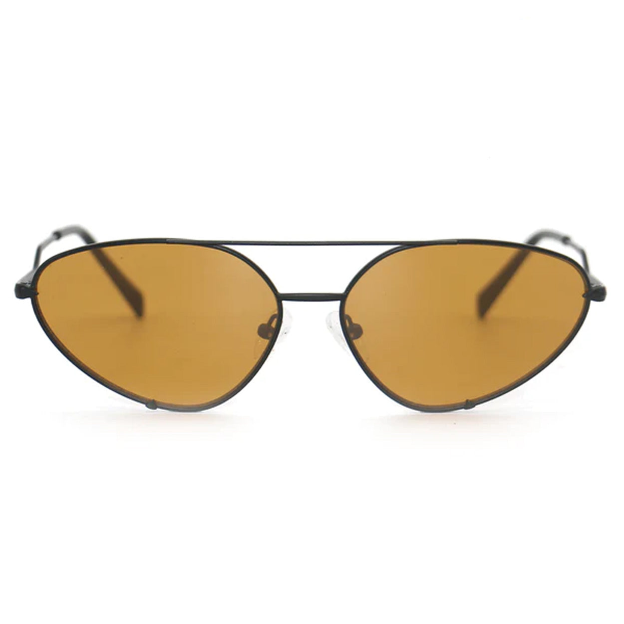 TopFoxx Lucky Star Yellow & Black Cat Eye Aviator Sunglasses