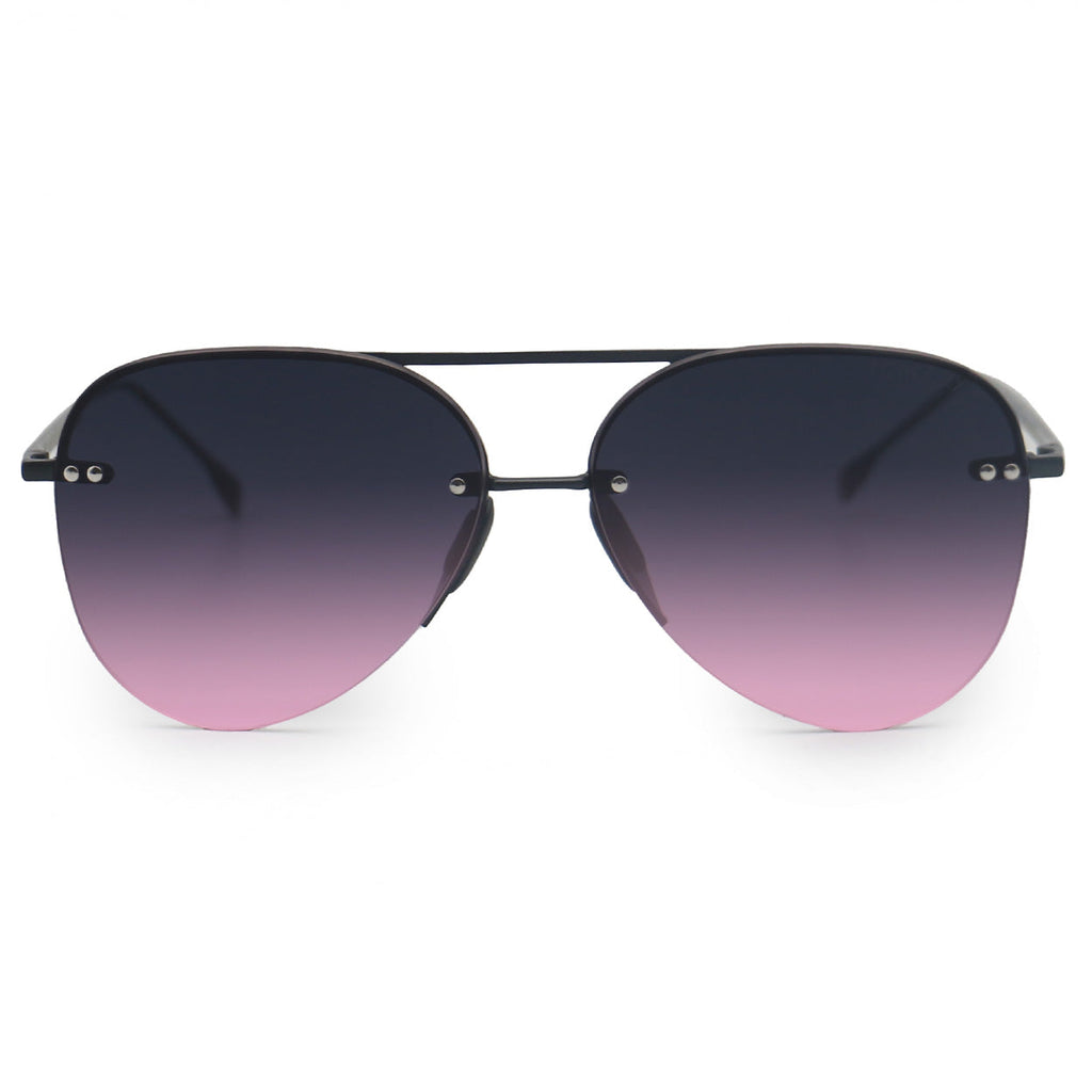 TopFoxx Smaller Megan 2 Faded Purple & Pink Tangle-Free Aviator Sunglasses