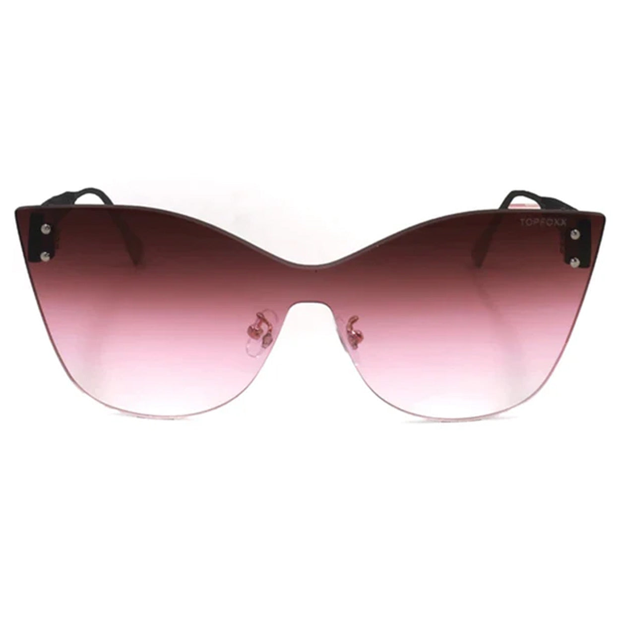 TopFoxx Sustainable Venice 2 Faded Burgundy Aviator Sunglasses