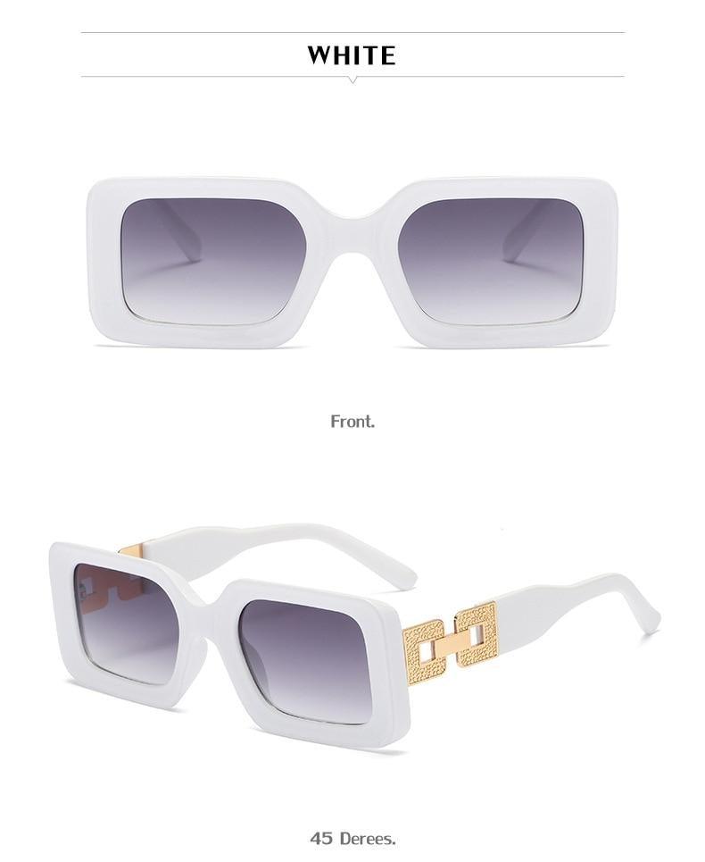 Stevvex Small Vintage Rectangle Sunglasses – UV400 Lightweight