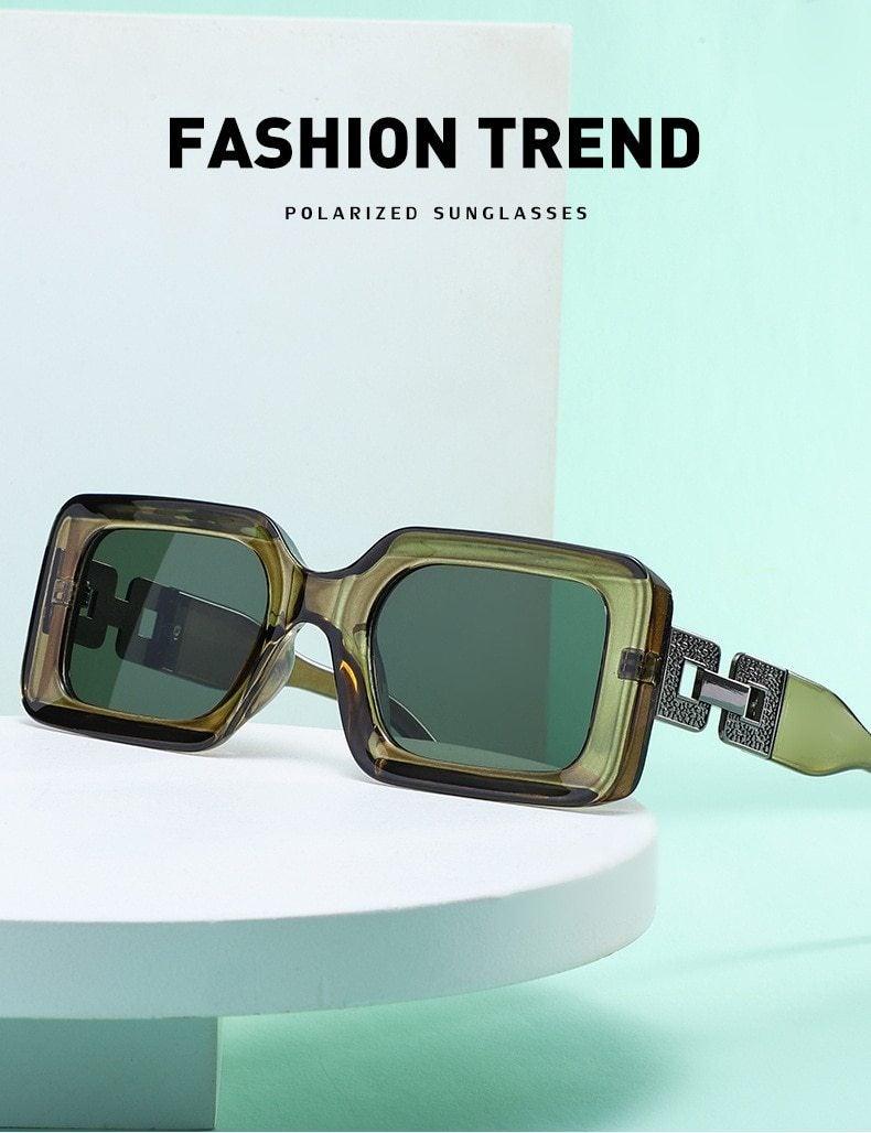 Stevvex Small Vintage Rectangle Sunglasses – UV400 Lightweight