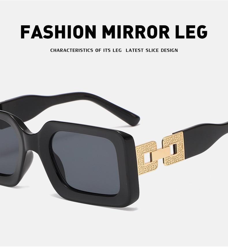 Stevvex Small Vintage Rectangle Sunglasses – UV400 Lightweight