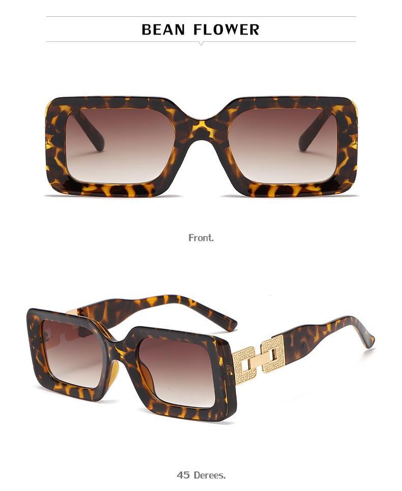 Stevvex Small Vintage Rectangle Sunglasses – UV400 Lightweight