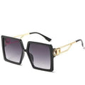 Stevvex Oversized Square Flat Top Sunglasses – UV400 Acrylic