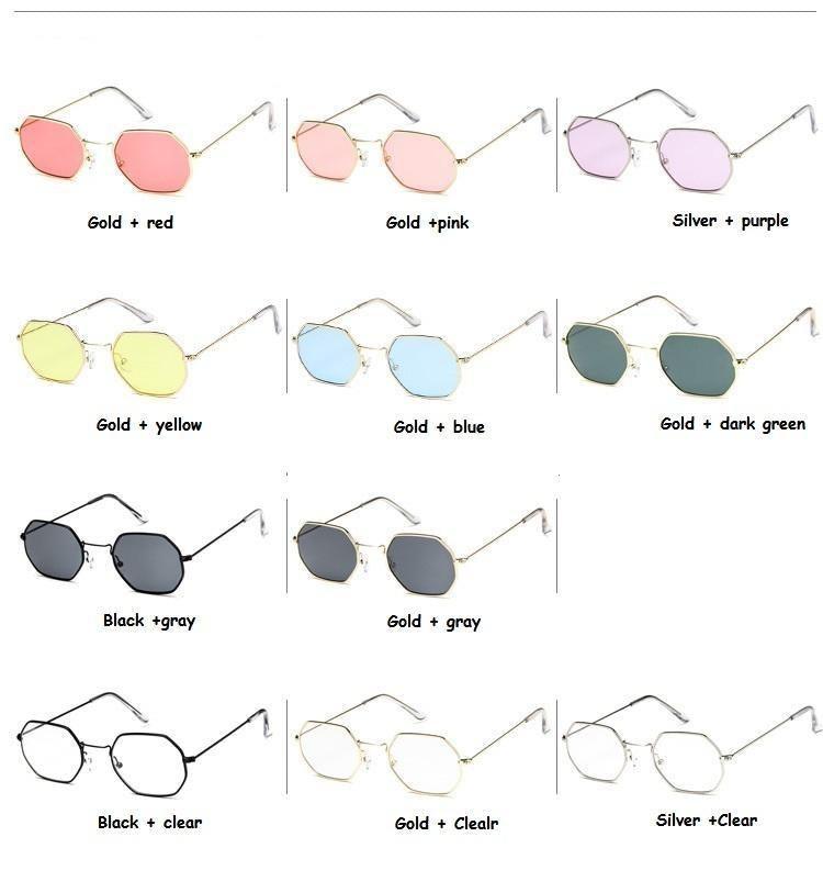 Stevvex Metal Hexagon Polarized Sunglasses – UV400 Stainless Steel