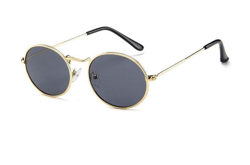 Vintage oval polarized sunglasses for women by Stevvex, stylish black circle-shaped glasses with anti-reflective lenses.