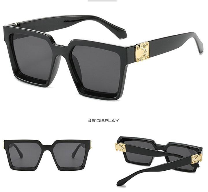 Stevvex Oversized Square Mirror Sunglasses – UV400 Women