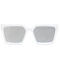 Stevvex Oversized Square Mirror Sunglasses – UV400 Women
