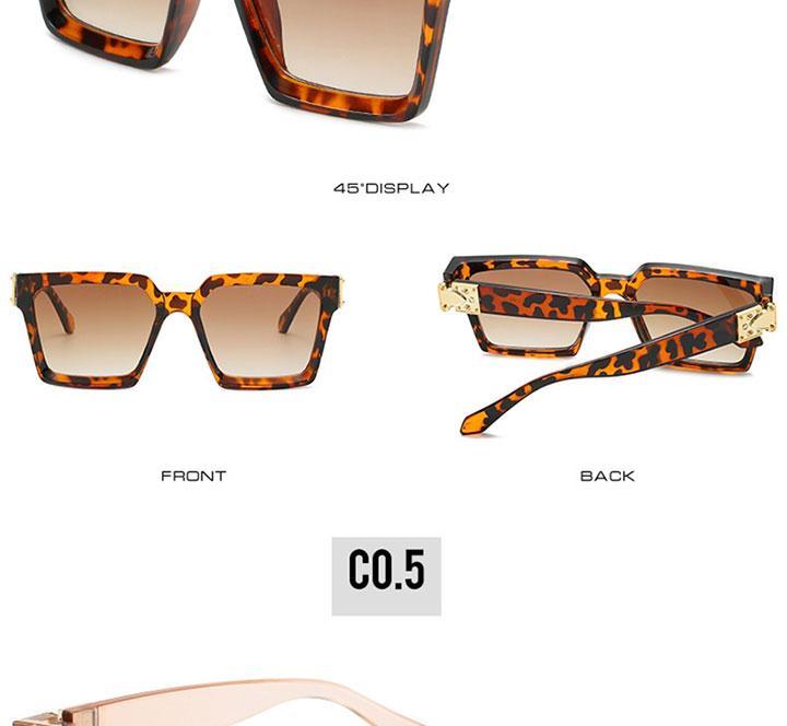Stevvex Oversized Square Mirror Sunglasses – UV400 Women