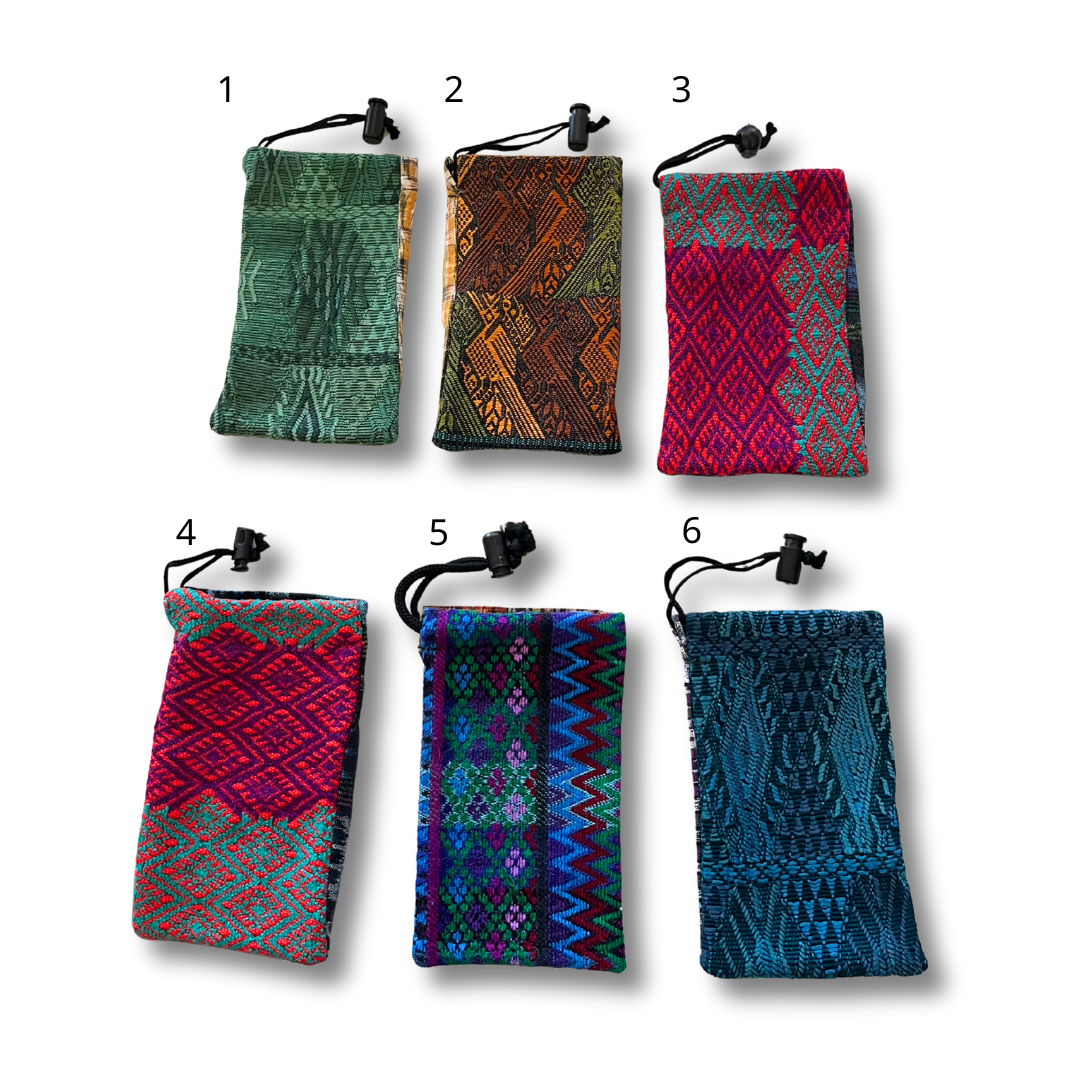 Lumily woven sunglass case for eyewear accessories, featuring a durable fabric exterior and secure closure for stylish protection.