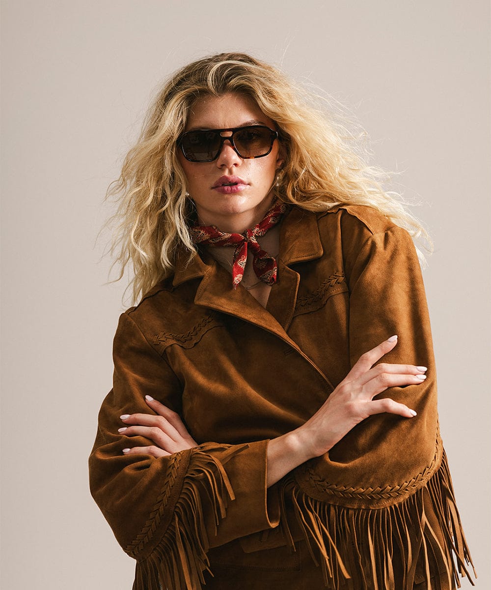 GIGI PIP Beau Aviator Sunglasses with metal frames and tinted lenses, stylish eyewear for a bold, classic look.