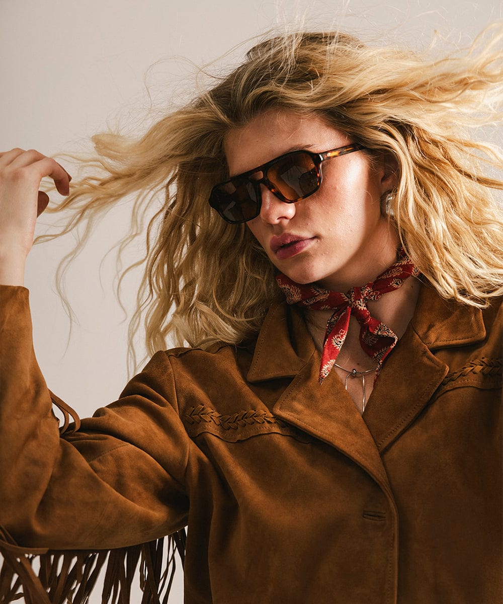 GIGI PIP Beau Aviator Sunglasses featuring classic metal frames and dark tinted lenses for stylish sun protection.