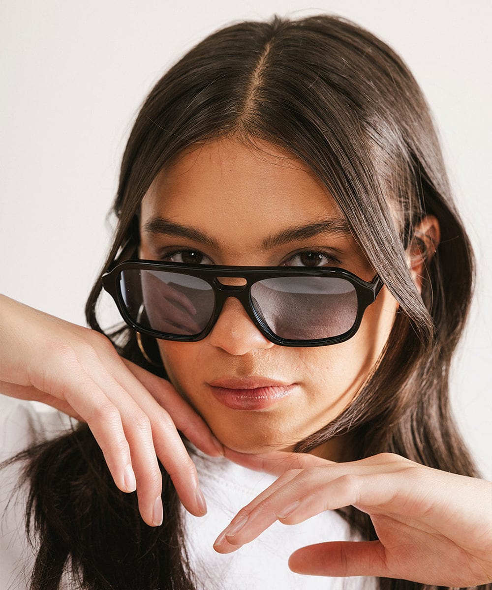 GIGI PIP Beau Aviator Sunglasses featuring metal frames and tinted lenses, stylish eyewear for a classic aviator look.