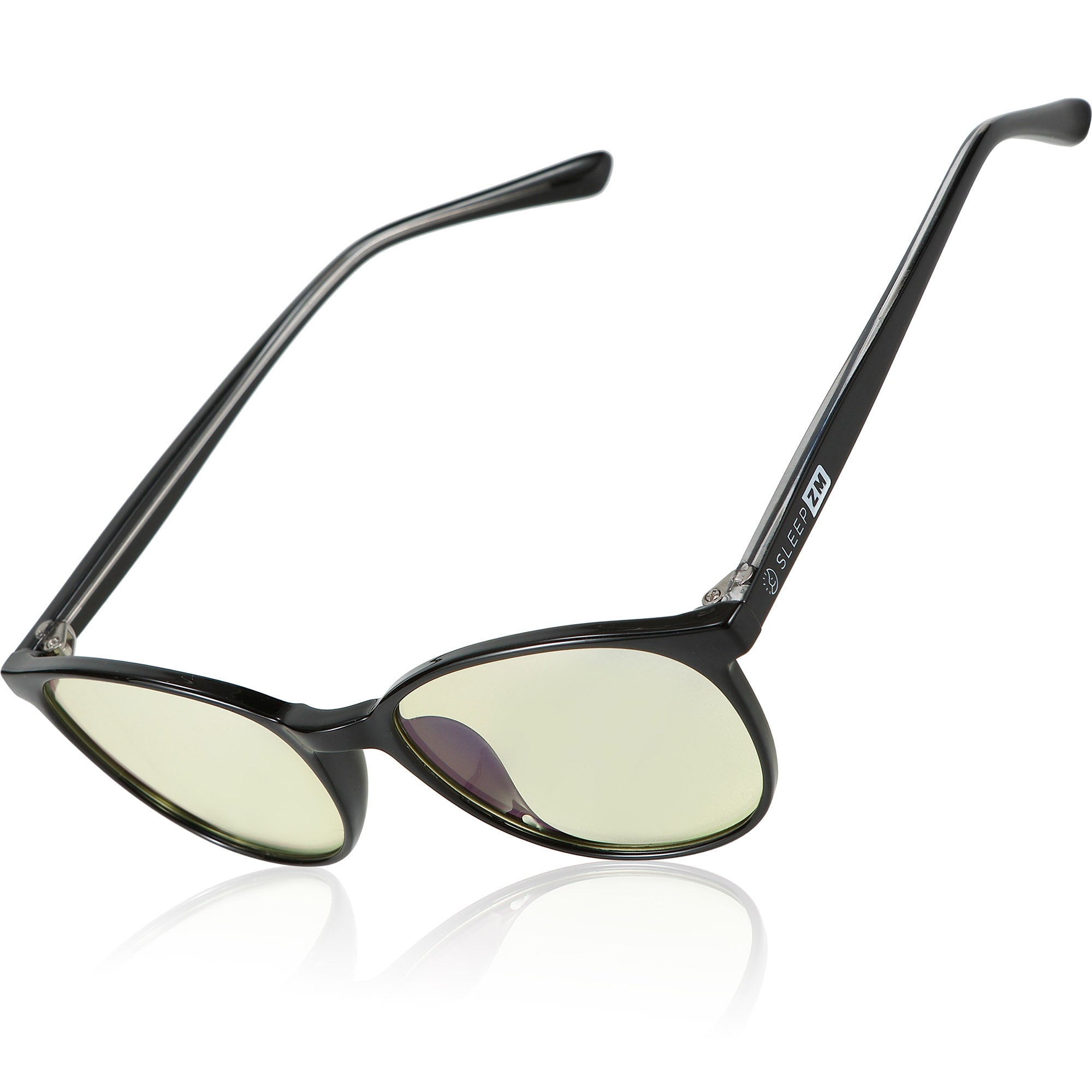 Taylor Kids blue light blocking glasses by Sleep ZM in black, featuring a stylish frame to protect children's eyes from screen glare.