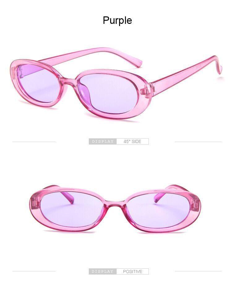 Stevvex Narrow Oval Skinny Polarized Sunglasses – 90s Retro UV400