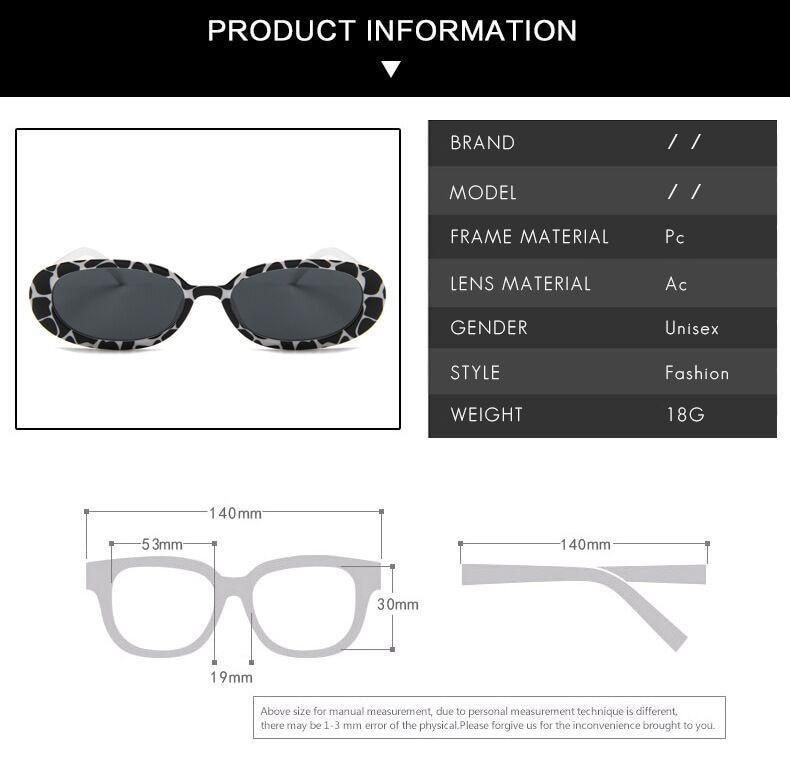 Stevvex Narrow Oval Skinny Polarized Sunglasses – 90s Retro UV400