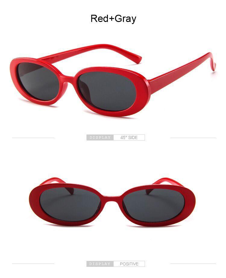 Stevvex Narrow Oval Skinny Polarized Sunglasses – 90s Retro UV400