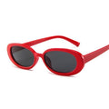 Stevvex Narrow Oval Skinny Polarized Sunglasses – 90s Retro UV400
