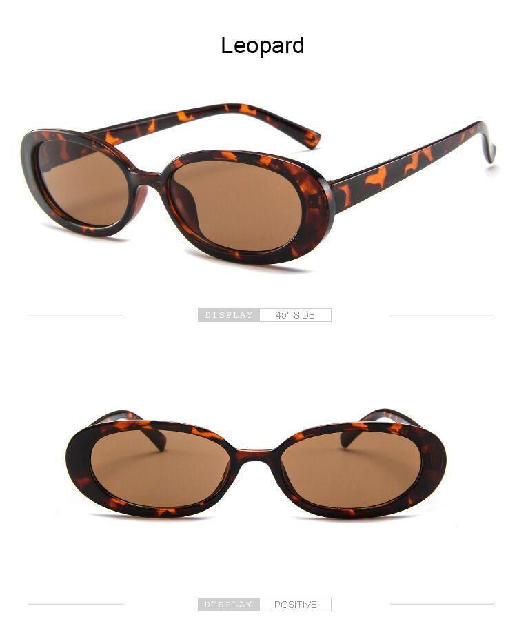 Stevvex Narrow Oval Skinny Polarized Sunglasses – 90s Retro UV400