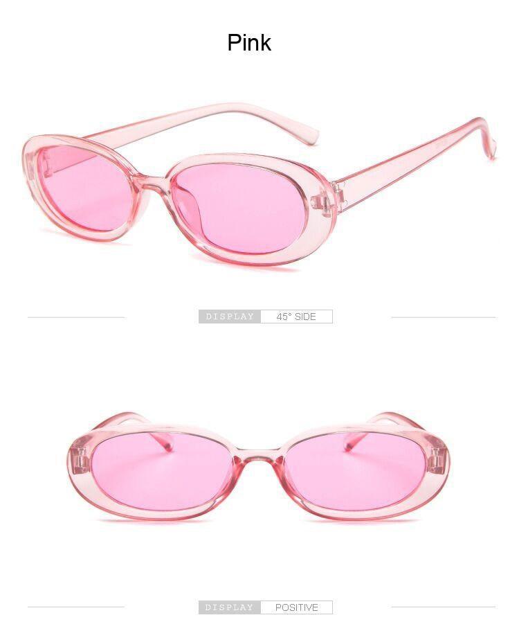 Stevvex Narrow Oval Skinny Polarized Sunglasses – 90s Retro UV400