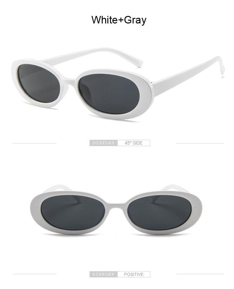 Stevvex Narrow Oval Skinny Polarized Sunglasses – 90s Retro UV400