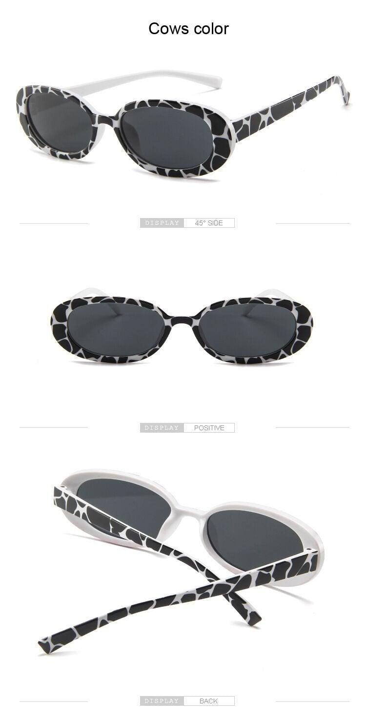 Stevvex Narrow Oval Skinny Polarized Sunglasses – 90s Retro UV400