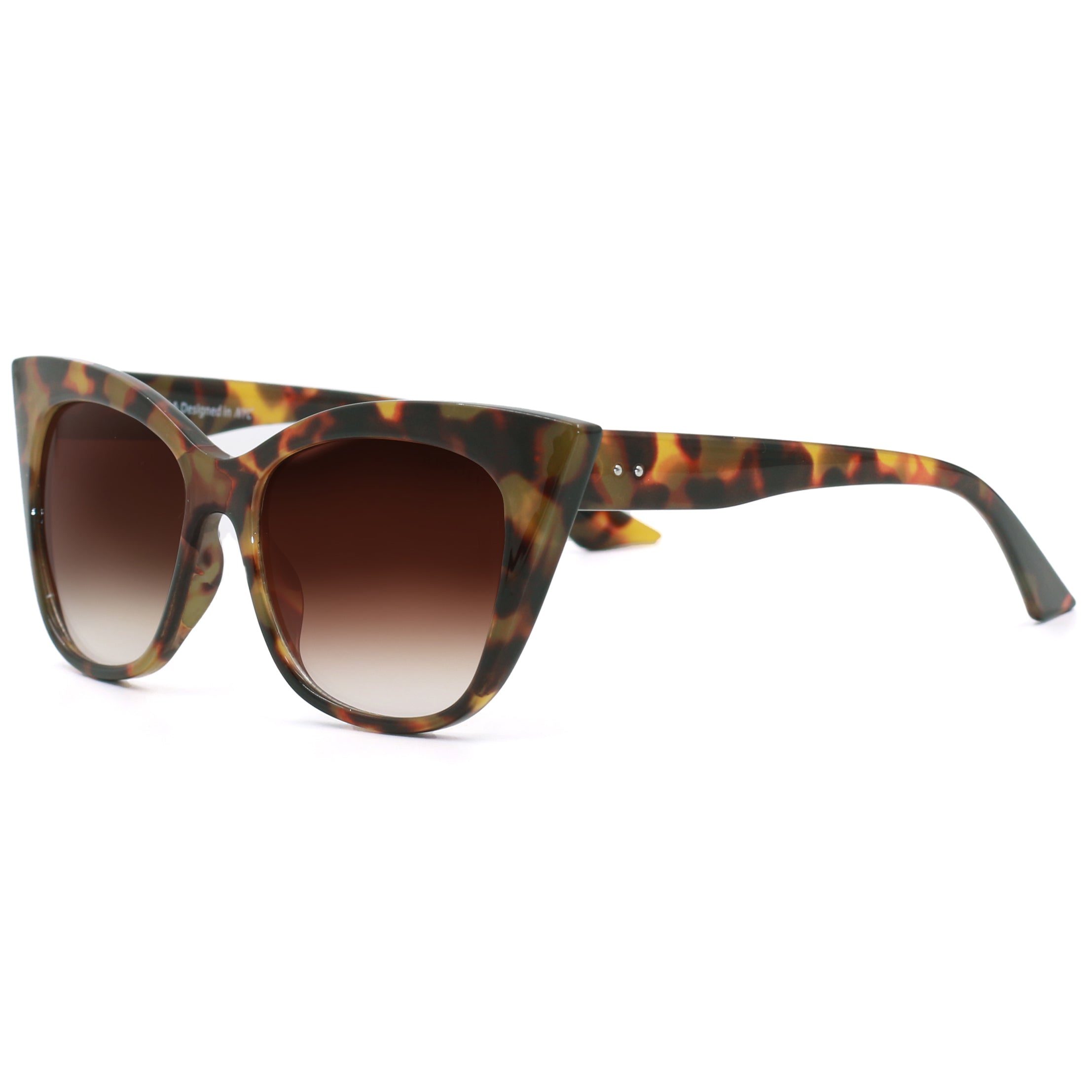 TopFoxx Sustainable Venice Tortoise Shell Aviator Sunglasses