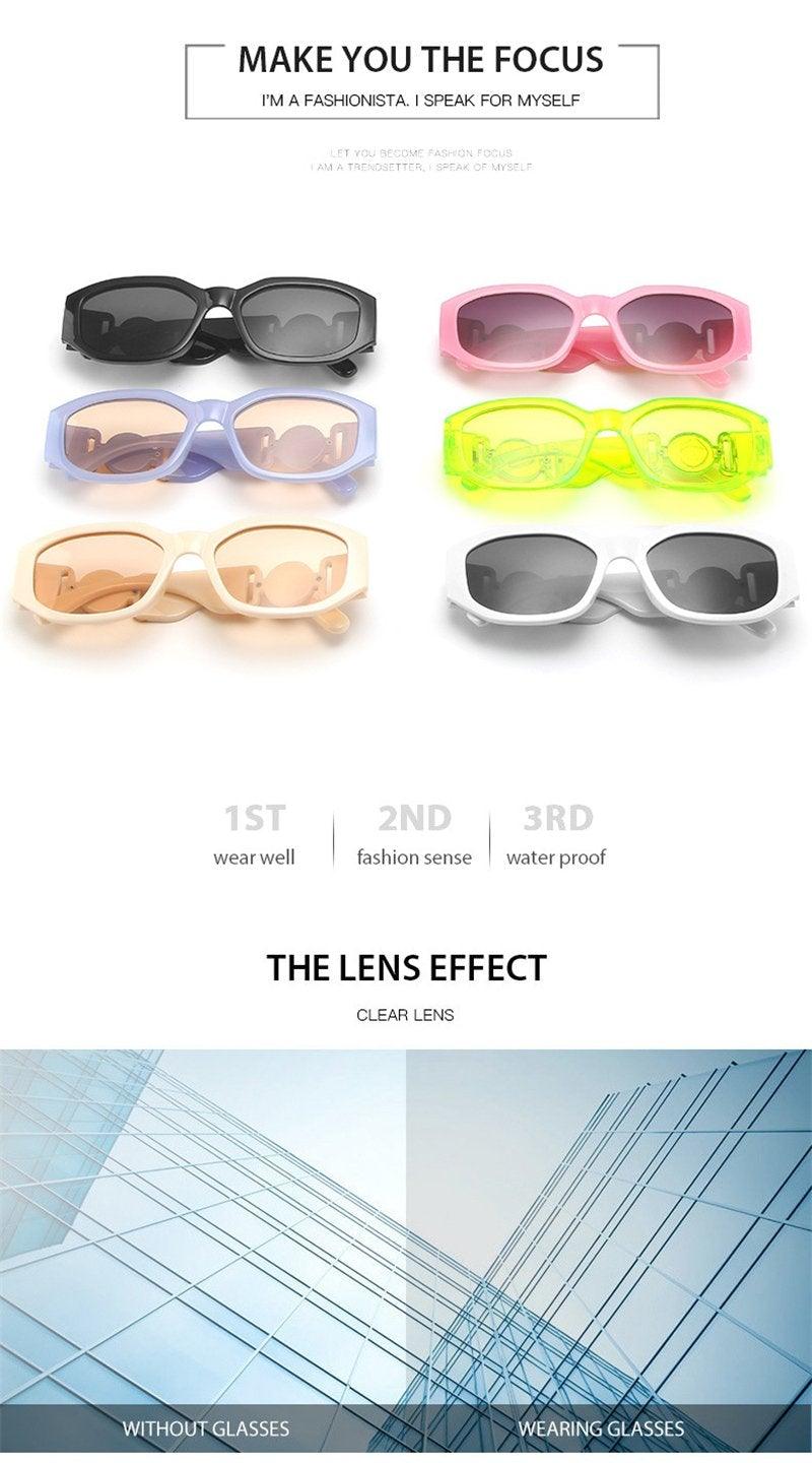 Stylish Stevvex retro sunglasses for women and men with a modern design, featuring large square frames and tinted lenses.