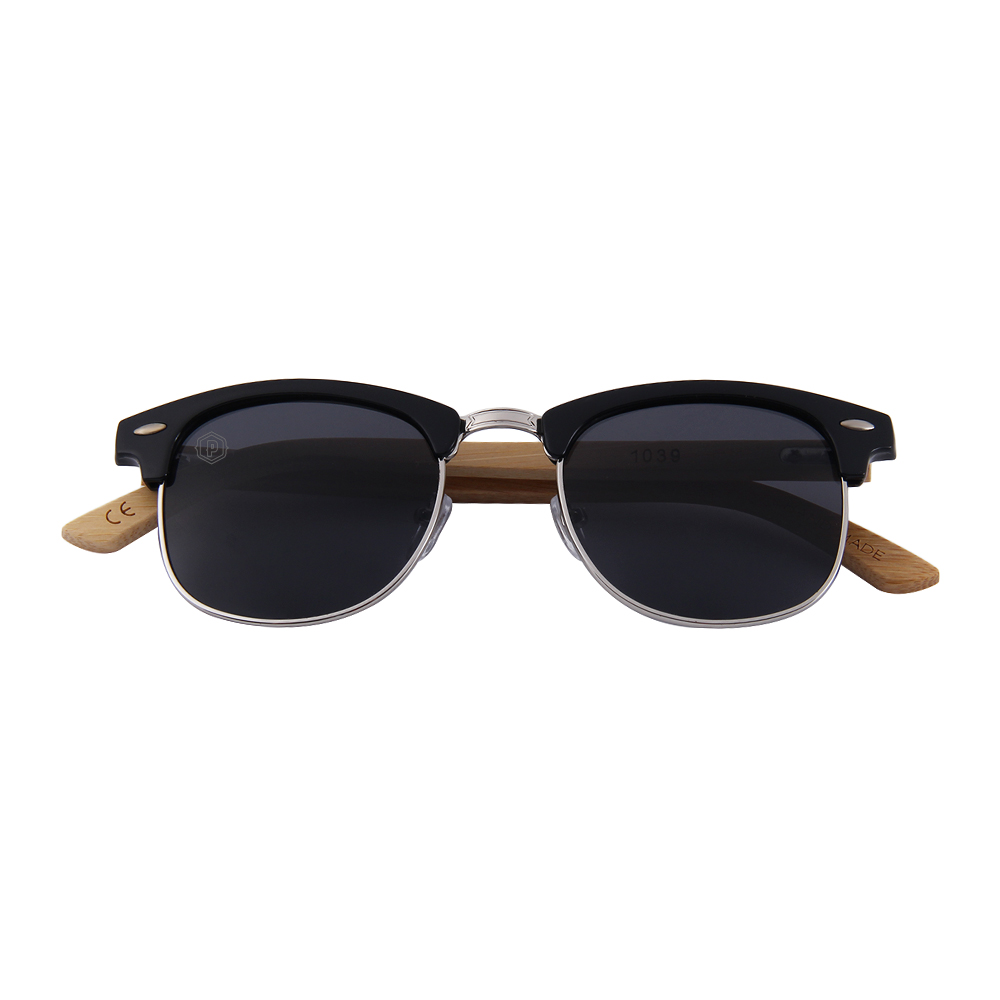 Papago Twilight Apaches handmade sunglasses with recycled wooden frames, laid flat showcasing natural wood grain and stylish design.