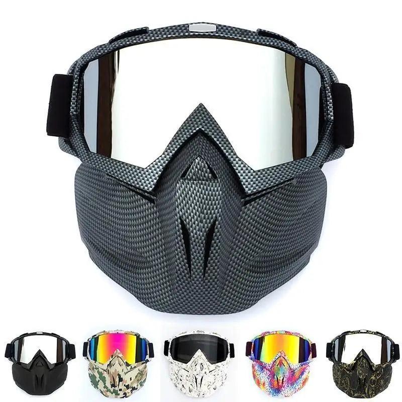 Stevvex unisex windproof outdoor sunglasses with detachable mask, designed for snowboarding, skiing, and outdoor activities.