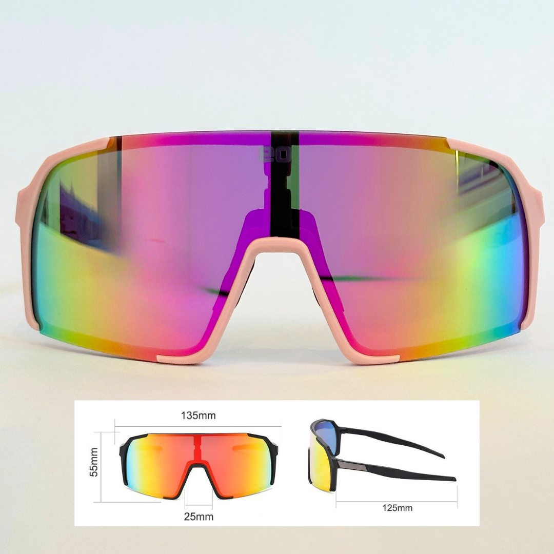 Eastern Outer Uno Mas Photochromic+ small youth sunglasses with dark lenses and measuring strap, designed for comfortable fit and eye protection.